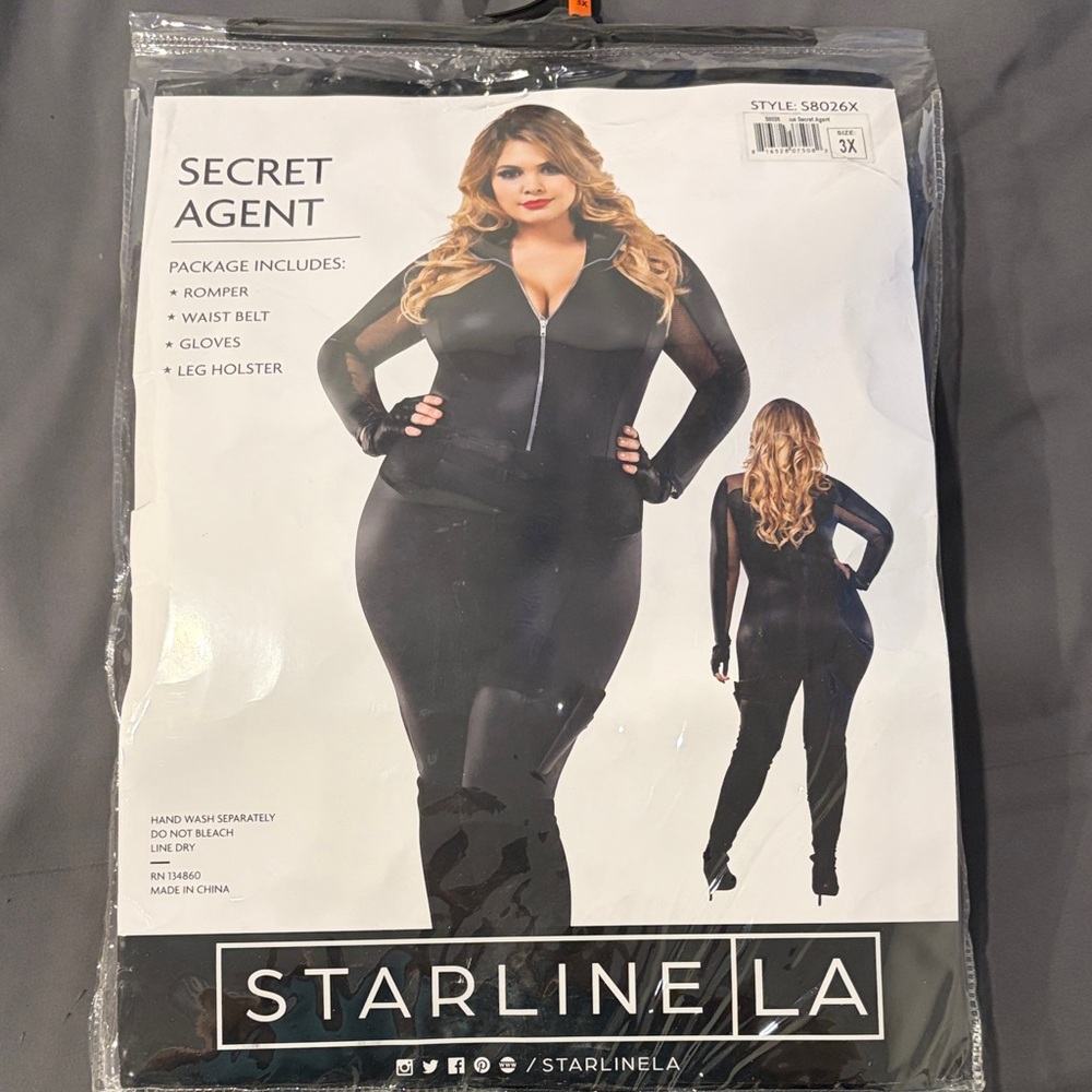 Starline LA Black Secret Agent Costume